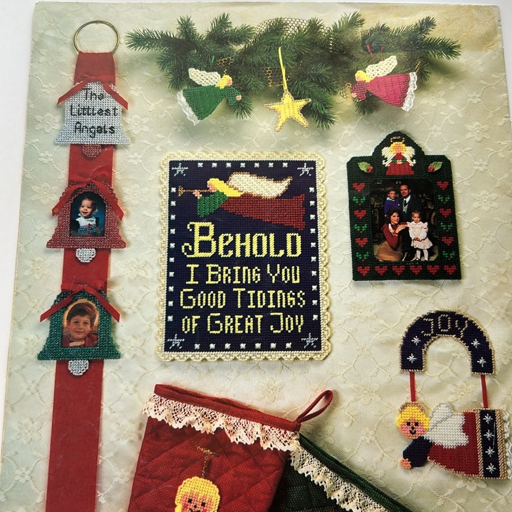 🎄 1990 Vintage Angels Collection Plastic Canvas Booklet No PD-4516 - Picture 9 of 16